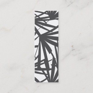 Modern Tropical Bold Palm Leaves Pattern Mini Business Card