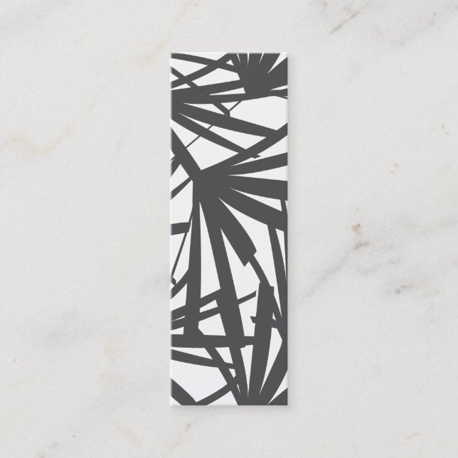 Modern Tropical Bold Palm Leaves Pattern Mini Business Card (Front)