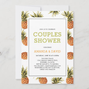 Modern Tropical Couples Wedding Shower Invitation