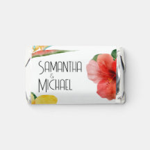 Modern Tropical Destination Wedding Candy Favours