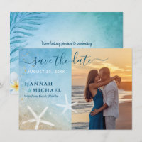 Modern Tropical Elegant Beach Wedding Photo