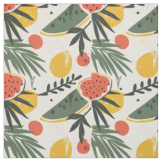Modern Tropical Fruit Fabric