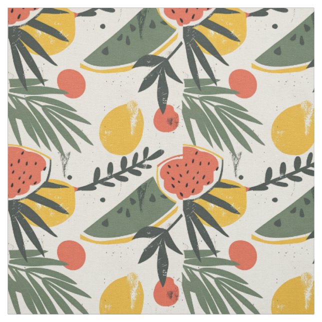 Modern Tropical Fruit Fabric (Swatch)