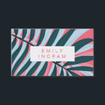 Modern tropical leaf bright pink teal design business card<br><div class="desc">Modern tropical leaf bright pink teal design perfect for showing off your business with this catchy card</div>