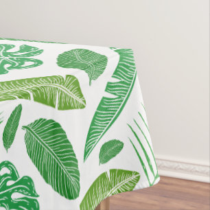 Modern Tropical Leafs Pattern Tablecloth