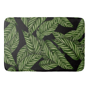 Modern Tropical Leaves Bath Mat