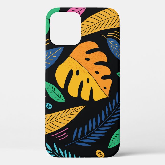 Modern tropical leaves: seamless background. Case-Mate iPhone case (Back)