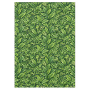 Modern Tropical Leaves Seamless Pattern Tablecloth