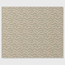 Modern Tropical Palm Leaf Pattern Sage Blush 