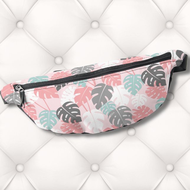Modern Tropical Pattern Fanny Pack (Trendy Modern Monstera Leaf Tropical Pattern Fanny Pack)
