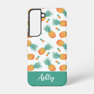 Modern Tropical Pineapple Fruit Pattern Samsung Galaxy Case