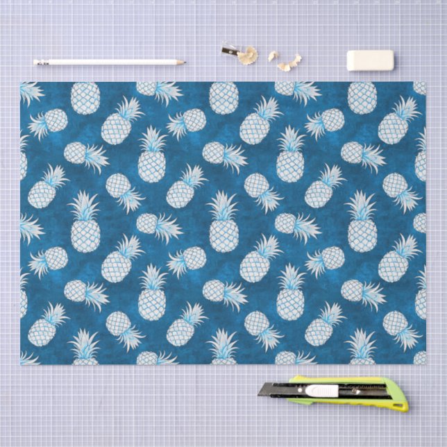 Modern Tropical Pineapple Watercolor Tissue Paper (Craft)