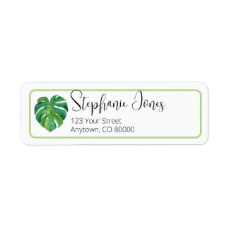 Modern Tropical Return Address Label