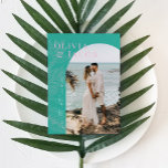 Modern Tropical Save the Date Card<br><div class="desc">This Save the Date card from the Leilani Collection features bright, bold colours and modern typography framing your engagement photo, sure to make a lasting impression on your guests! Personalize it with your details easily and quickly. Simply press the 'customize it' button to further re-arrange and format the style and...</div>