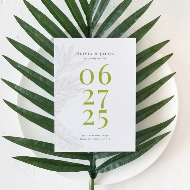 Modern Tropical Save the Date Invitation (Creator Uploaded)