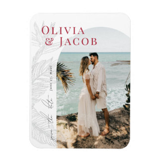 Modern Tropical Save the Date Magnet