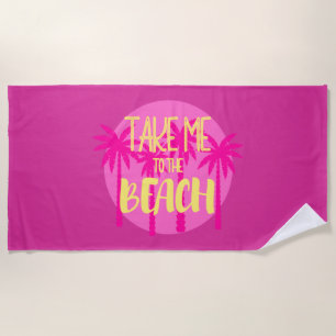 Modern Tropical Summer  Beach Towel