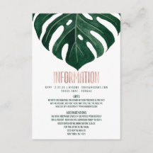 Modern Tropical Swiss Cheese Leaf Rose Gold Detail