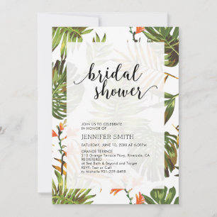 Modern Tropical Wedding Bridal Shower Invitation