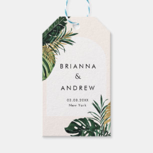 Modern Tropical Wedding  Gift Tags