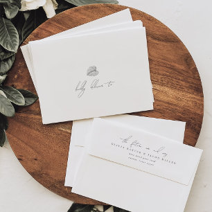 Modern Tropical Wedding Invitation Envelope