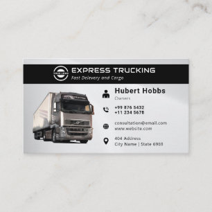 Modern Trucking Business   Black Gray Card