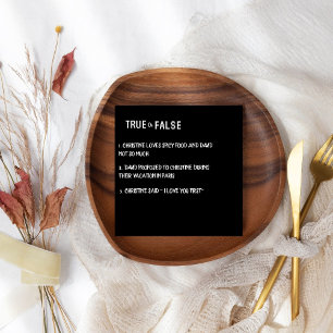 Modern True or false monogram wedding Napkins
