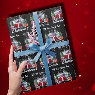 Modern Trump I'll Be Home For Christmas Trendy Wrapping Paper