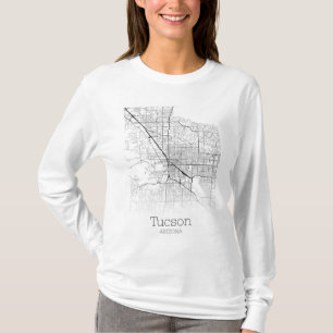Modern Tucson Arizona Street Map T-Shirt