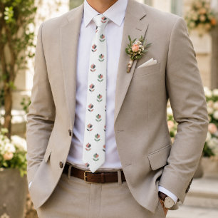 Modern Tulip Floral Minimalist Tie