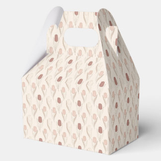 Modern Tulip Floral Pattern Favor Box
