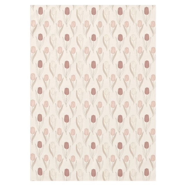 Modern Tulip Floral Pattern Tablecloth (Front)