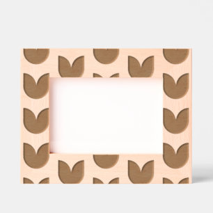 Modern Tulip Flowers Pattern Etched Frames