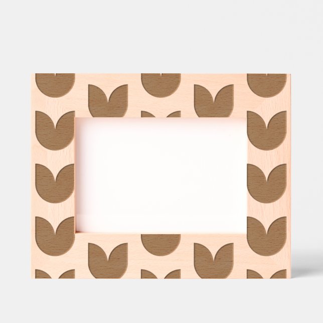 Modern Tulip Flowers Pattern Etched Frames (Front)