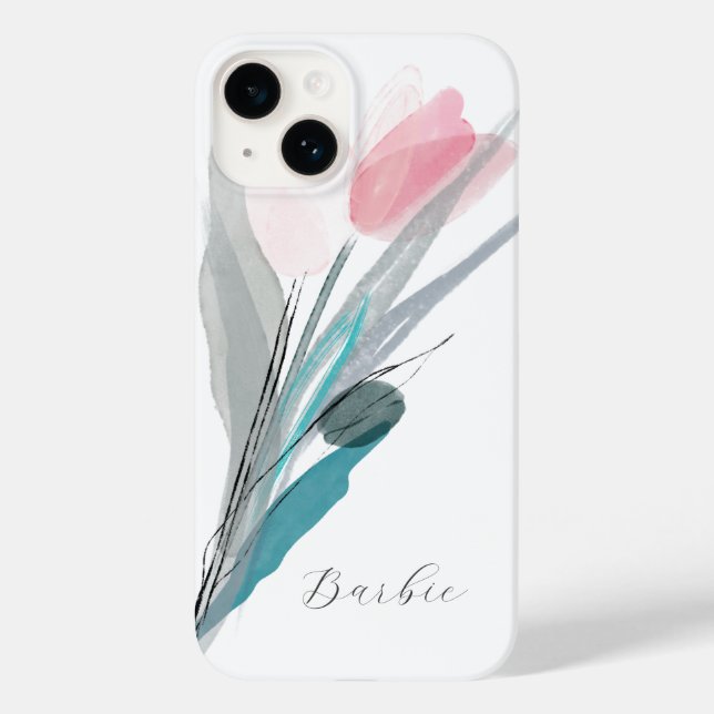 Modern Tulip Watercolor  Case-Mate iPhone Case (Back)