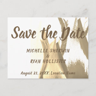 Modern Tulip Wedding Floral Save the Date Announcement Postcard
