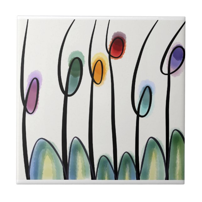 Modern tulips tile (Front)