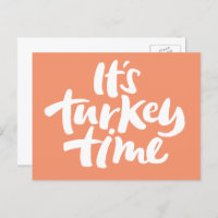 Modern 'Turkey Time' Thanksgiving Calligraphy