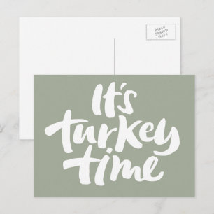 Modern Turkey Time Thanksgiving Invitation