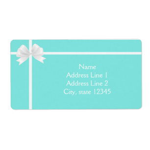 Modern Turquoise Blue Diamond Bow Box Elegant