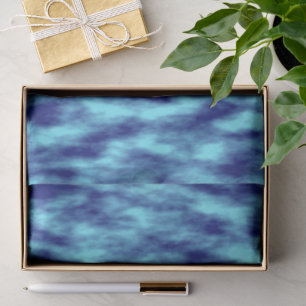 Modern turquoise blue tie dye tissue paper