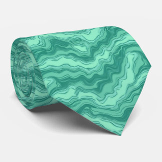 Modern Turquoise Marble Swirl Abstract Pattern Tie