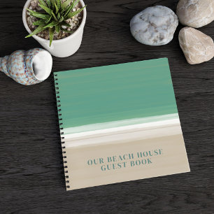 Modern Turquoise Ocean Beach Notebook