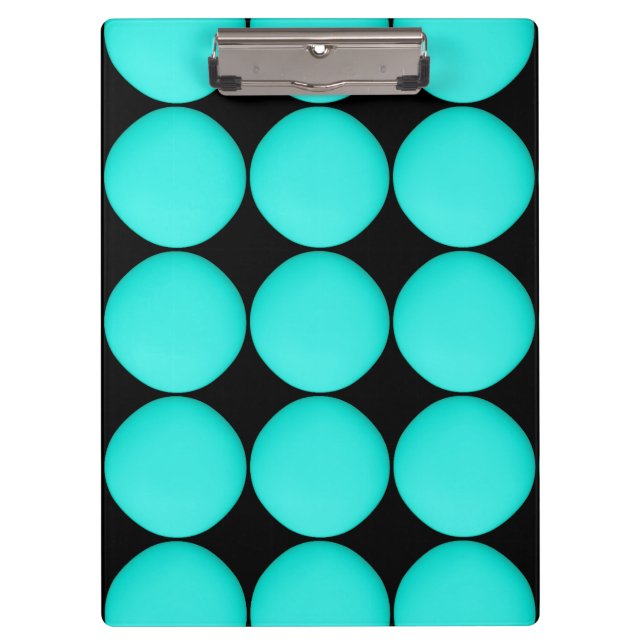 Modern Turquoise Pattern Clipboard (Front)