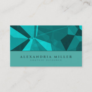 Modern Turquoise & Teal Abstract Business Card