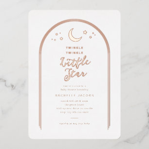 Modern Twinkle Little Star Baby Shower Rose Gold