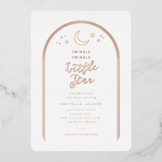 Modern Twinkle Little Star Baby Shower Rose Gold