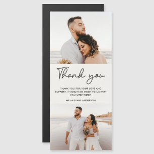 Modern Two Photo Wedding Thank You