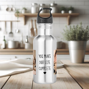 Modern Two Photo   You Make Our Life Complete  532 Ml Water Bottle
