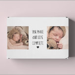 Modern Two Photo | You Make Our Life Complete  Sticker<br><div class="desc">Modern Two Photo | You Make Our Life Complete</div>